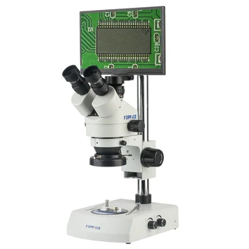 Стереомикроскоп KOPPACE 14X-93X с нижним источником света, 11,6-дюймовый HD-дисплей, 2 миллиона пикселей