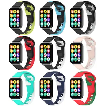 Сменный силиконовый ремешок для часов, красочный двухцветный браслет, креативные аксессуары, ремешок для смарт-часов Xiaomi Band 8 Pro