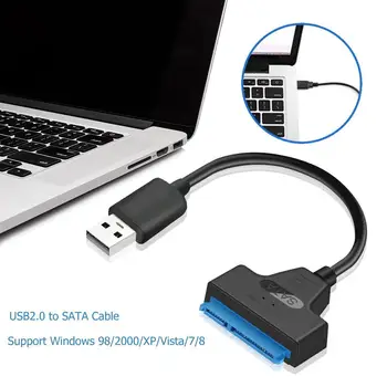 20-сантиметровый кабель-адаптер USB 2.0 -SATA 22Pin для 2,5-дюймового жесткого диска для ноутбука HDD