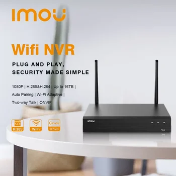 IMOU WiFi 1080P NVR 8CH 4CH Соответствует Стандартам сетевого разрешения Беспроводного видеорегистратора ONVIF NVR Система безопасности