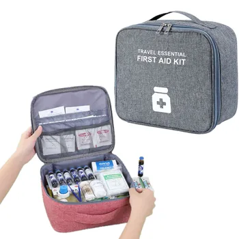 Домашняя дорожная аптечка первой помощи, Большая вместительная пустая сумка для хранения лекарств, переносная медицинская коробка, чехол для выживания, сумка для экстренной помощи на открытом воздухе