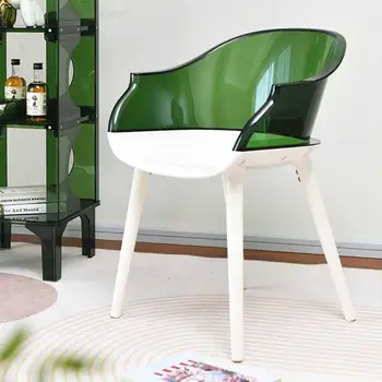 Пластиковые Прозрачные акриловые обеденные стулья Комод Офисный Расслабляющий Современный скандинавский дизайн Sandalyesi Nordic Furniture XY50DC