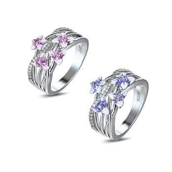 Женские кольца Western Jewelry For Women, Фиолетовая женская краска для помолвки, клей для колец с женскими кольцами для укладки