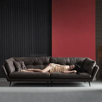 Технология Тканевый Мягкий диван для гостиной для небольшой квартиры Chesterfield Latex С длинным сиденьем L-Образный диван-пуфик для отдыха