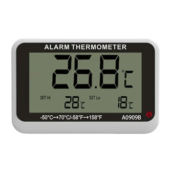 0909B Мини ЖК-цифровой термометр для измерения температуры в помещении, удобный с функцией сигнализации, Приборы для измерения температуры -50 ℃-+ 70 ℃