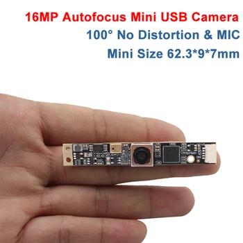 ELP IMX298 16-Мегапиксельный Модуль мини-камеры с Автофокусом AF Audio USB Mini с 100-градусным Широкоугольным Объективом для отслеживания глаз и распознавания лиц.