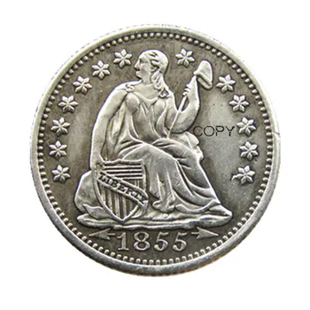 США 1855 пенсов/о копировальные монеты со стрелками в полденьта с датой в виде свободы