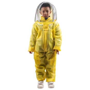 Дети, 120-150 см, защитный костюм для всего тела от пчел с вентилируемой защитной вуалью, костюм пчеловода