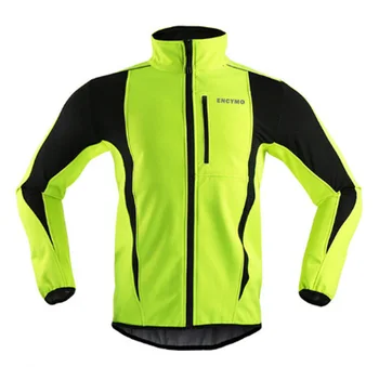 Новая зимняя теплая термокуртка для велоспорта, одежда для шоссейного велосипеда MTB, Ветрозащитная водонепроницаемая майка с длинным рукавом ENCYMO