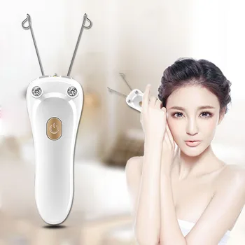 Новый электрический эпилятор для удаления волос на лице с USB-аккумулятором, женский косметический эпилятор, средство для удаления волос с хлопчатобумажной нитью, депилятор для всех частей тела