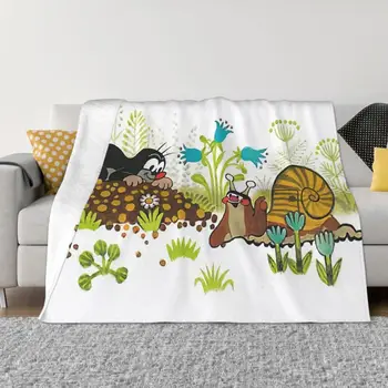 Одеяла Kawaii Mole Krtek с 3D принтом, дышащее Мягкое фланелевое Летнее Милое маленькое покрывало Maulwurf для дивана-кровати 1