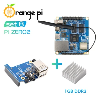 Orange Pi Zero 2 1 ГБ + плата расширения + алюминиевый радиатор, работает под управлением ОС Android 10, Ubuntu, Debian