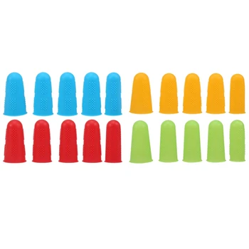Силиконовые накладки для пальцев, 20 шт, средство для нанесения горячего клея, силиконовые накладки для пальцев, антипригарный чехол для пальцев для девочек
