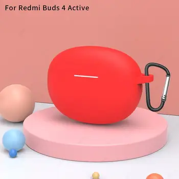Силиконовый Чехол Для наушников Redmi Buds 4 Active С Беспроводной Зарядкой Защитный Чехол Для Redmi Buds 4 Active С Мягкой Противоударной Оболочкой