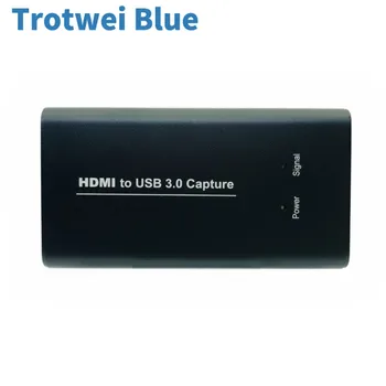 Карта захвата HDMI Устройство видеозахвата USB3.0 HDMI 4K 60Hz с HDMI на USB Видеозахват HD Прямая трансляция игры с микрофоном