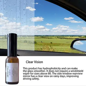 Водоотталкивающий спрей для защиты автомобильных стекол от дождя Средство для удаления масляной пленки на автомобильных стеклах Жидкость для защиты лобового стекла и зеркал от дождя