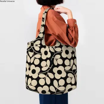 Гигантская веточка на стебле Orla Kiely, сумки для продуктовых покупок, женская холщовая сумка для покупок на плечо, сумка большой емкости, подарок