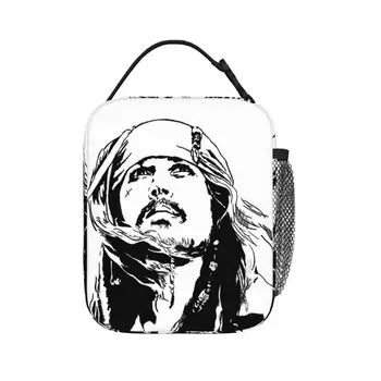 Капитан Джек Воробей, изолированные сумки для ланча, Портативная сумка для пикника, термоохладитель, ланч-бокс, сумка для ланча для женщин, работы, детей, школы