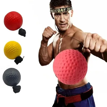 Боксерский мяч с креплением на голову для детей и взрослых, тренировочный реактивный мяч, пенополиуретан, воздушный удар, скоростной мяч