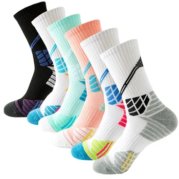 Баскетбольные носки YUPAO Мужские Женские мягкие противоскользящие спортивные носки для бега на открытом воздухе, езды на велосипеде, профессиональные дышащие носки с длинными трубками