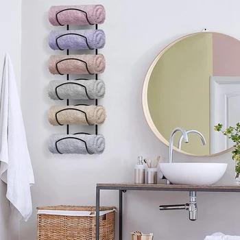 Стальная вешалка для полотенец на стене ванной комнаты, вешалка для хранения халатов, вешалка для полотенец для ванной комнаты