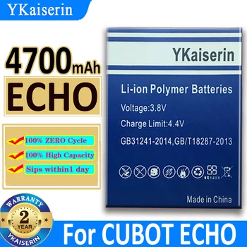 YKaiserin Аккумулятор 4700 мАч для мобильного телефона CUBOT ECHO Batteria Batterie + Номер для отслеживания