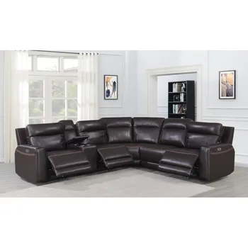 Простой и роскошный кожаный диван, подходящий для гостиных, приемных и офисов