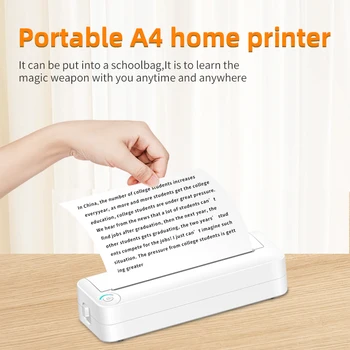 НОВЫЙ принтер для бумаги формата А4, беспроводной термотрансферный принтер Bluetooth для iPhone, печатная машина для системы Android, принтер без чернил
