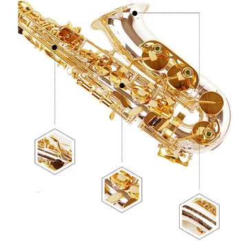 Посеребренные золотые клавиши MARGEWATE ми-бемоль для альт-саксофона