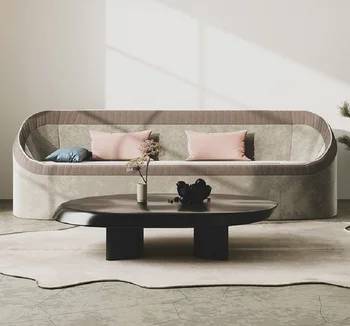 Итальянская легкая роскошь 2023 года, Новая Дизайнерская гостиная малого и среднего размера, современный и простой тканевый диван