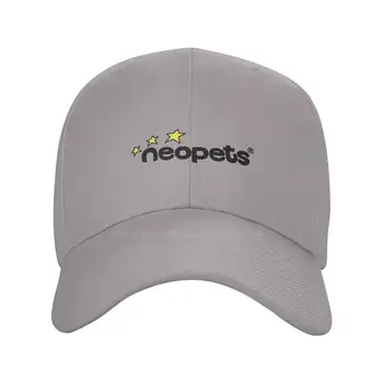 Высококачественная джинсовая кепка Neopets с нанесенным графическим логотипом бренда, вязаная шапка-бейсболка