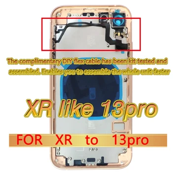 Сделай САМ Корпус Задней крышки для XR до 14 Pro Задняя Батарея Средняя Рамка XR Как у 14 Pro Корпус XR До 14 Pro Замена