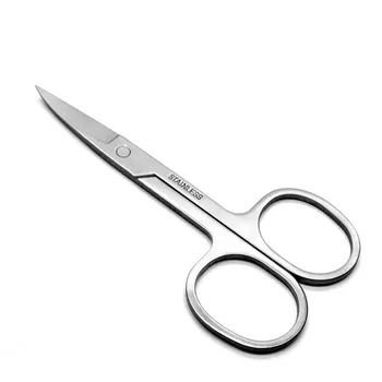 Маленькие инструменты для ногтей из нержавеющей стали, ножницы для стрижки волос в бровях, носу, Маникюр, Пинцет для обрезки лица, косметический инструмент для макияжа