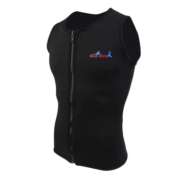 Жилет для гидрокостюма для плавания мужской, 2 мм, черная неопреновая куртка на молнии, топ-XXL