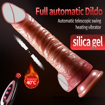 Реалистичный телескопический фаллоимитатор, вибраторы, точка G, женский мастурбатор, реалистичный пенис, нагревающийся вибрационный фаллоимитатор с дистанционным управлением, секс-игрушки