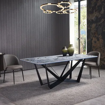 Домашний обеденный стол Nordic Light Luxury Rock Plate, отель, современный и простой ресторан