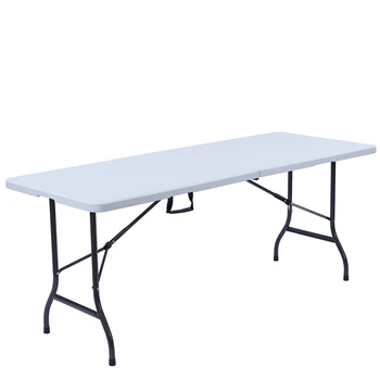 Переносной складной стол длиной 6 футов, раскладывающийся пополам пластиковый карточный столик