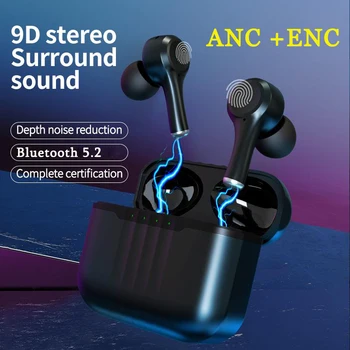 TWS True Wireless Earbuds Высококачественные Наушники Bluetooth 5.2 С громкой связью ANC.Гарнитура с шумоподавлением ENC