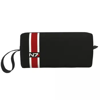 Классическая видеоигра N7 Mass Effect Косметичка Женская Косметический органайзер для путешествий Модные сумки для хранения туалетных принадлежностей Dopp Kit Case Box