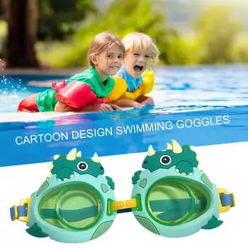 Детские Очки для плавания Регулируемый ремешок Прозрачные Линзы Водонепроницаемый ABS в форме животного Мультяшный дизайн Очки для плавания Аксессуары для мальчиков