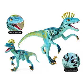 Фигурка обучающего динозавра, реалистичная модель из ПВХ, игрушка для детей, статуя триасового Эораптора с ярким миниатюрным видом