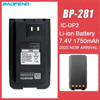 Аккумулятор для Портативной Рации BP-281 1750mAh IC-DP2 Литиевая Батарея Для Двусторонней Замены CB-Радио Power Hum Radio Accessorier