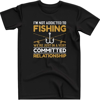 Я не пристрастился к рыбалке, Забавная футболка с мультяшным принтом, дышащие повседневные футболки с коротким рукавом, креатив для отдыха