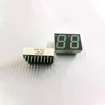 5шт HDSP-5621 Зеленый 0,56-дюймовый 7-сегментный цифровой ламповый модуль с двумя светодиодными дисплеями Common Anoda 18 Pin