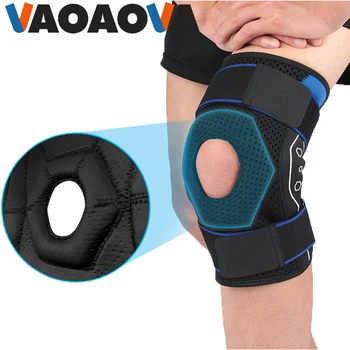 Шарнирная Поддержка коленного бандажа с ремнем и боковыми стабилизаторами надколенника, снимает Боль при Разрыве мениска ACL, LCL, MCL, Артрите, Тендините.
