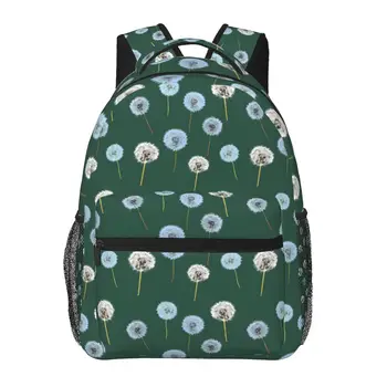 Рюкзак с одуванчиком, студенческие Бело-зеленые Мягкие рюкзаки, классные школьные сумки из полиэстера, спортивный дизайнерский рюкзак