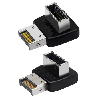 USB 3.1 Тип E 90-градусный преобразователь Передний адаптер заголовка USB C USB Адаптер передней панели для материнской платы компьютера