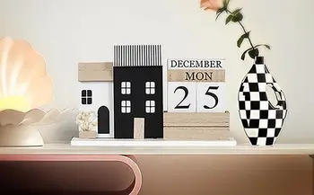 Деревянный календарь ручной работы с карточками на 12 месяцев, обратный отсчет до особых дней, креативные деревянные календарные блоки, подарок для друзей и семьи