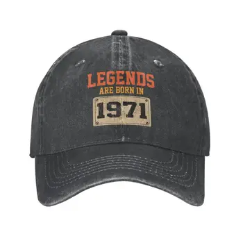 Изготовленная на заказ Бейсболка Born In 1971 Birthday Legend из хлопка, Мужская Женская Дышащая Шляпа для папы, Уличная одежда