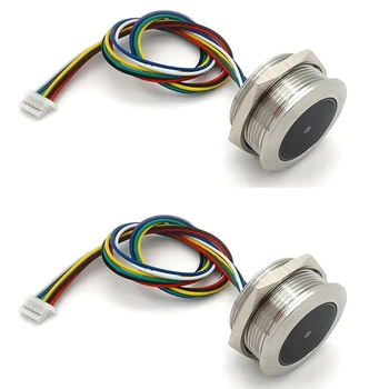 2X Металлическое светодиодное кольцо управления GM861, световой индикатор интерфейса UART, 1D / 2D штрих-код, QR-код, модуль считывания штрих-кода